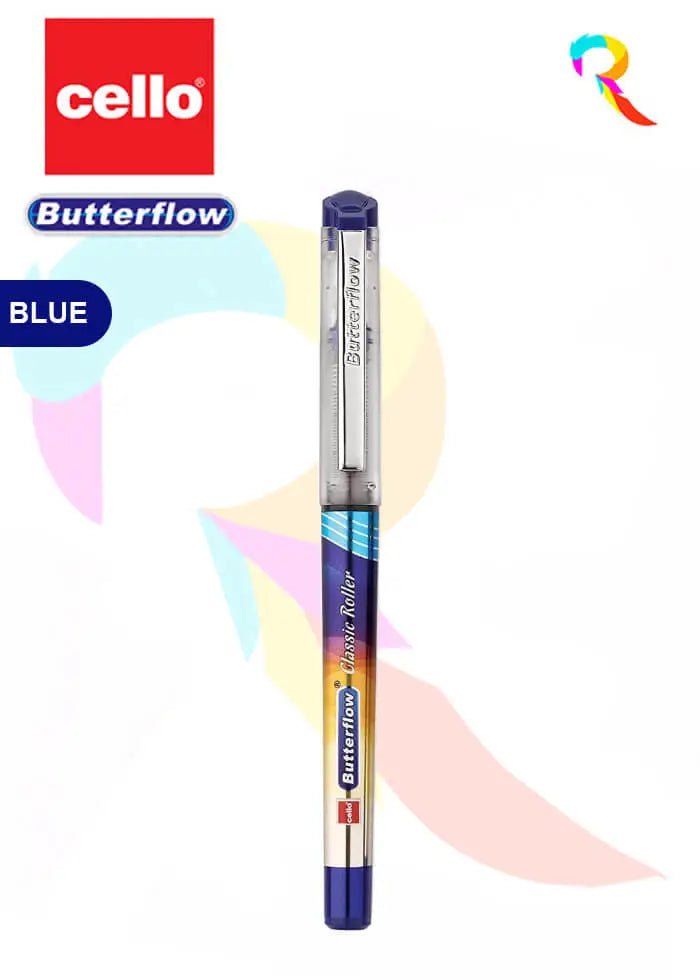 Cello Butterflow Classic Roller Pen Set | Pack of 1 Roller Pens | Smooth Writing Experience | For Students and Office Use | Best Pen for Exams