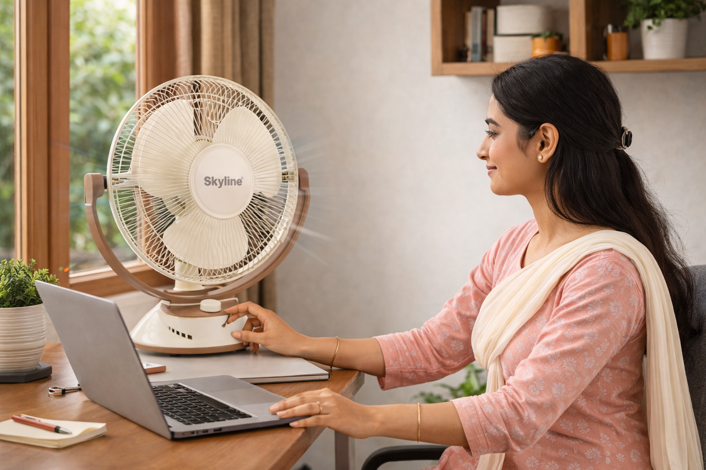 Skyline All Purpose Fan VTL-2555 | High Speed | Multi-Utility Table & Personal Fan