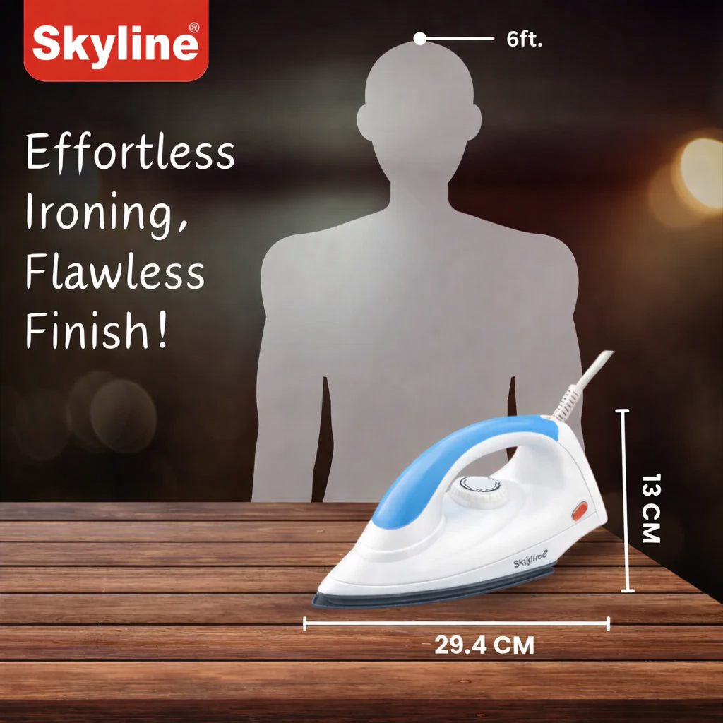 Skyline Dry Iron with 1000W Instant Heating VTL-1006