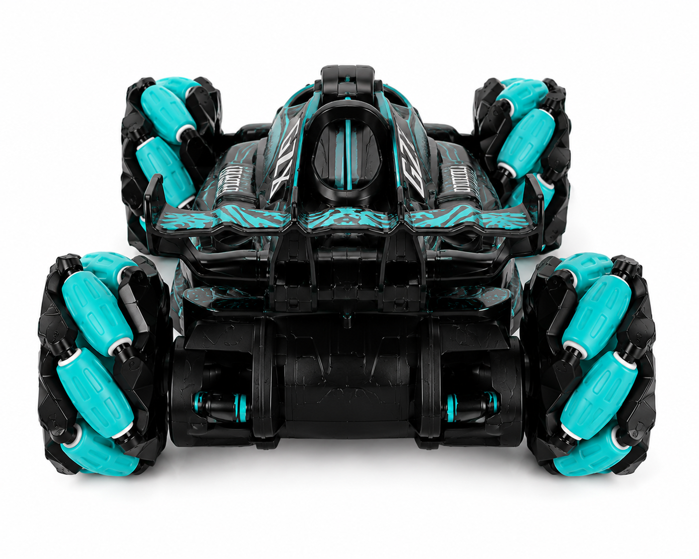 SCOFFCO 931145 7-Wheel RC Spray Stunt Formula Car | 2.4GHz Remote Control Drift Car with Mist Spray, 360° Omni-Directional Wheels, LED Lights & USB Rechargeable Battery | Toy for Kids Boys & Girls (6+ Years) (TZM)