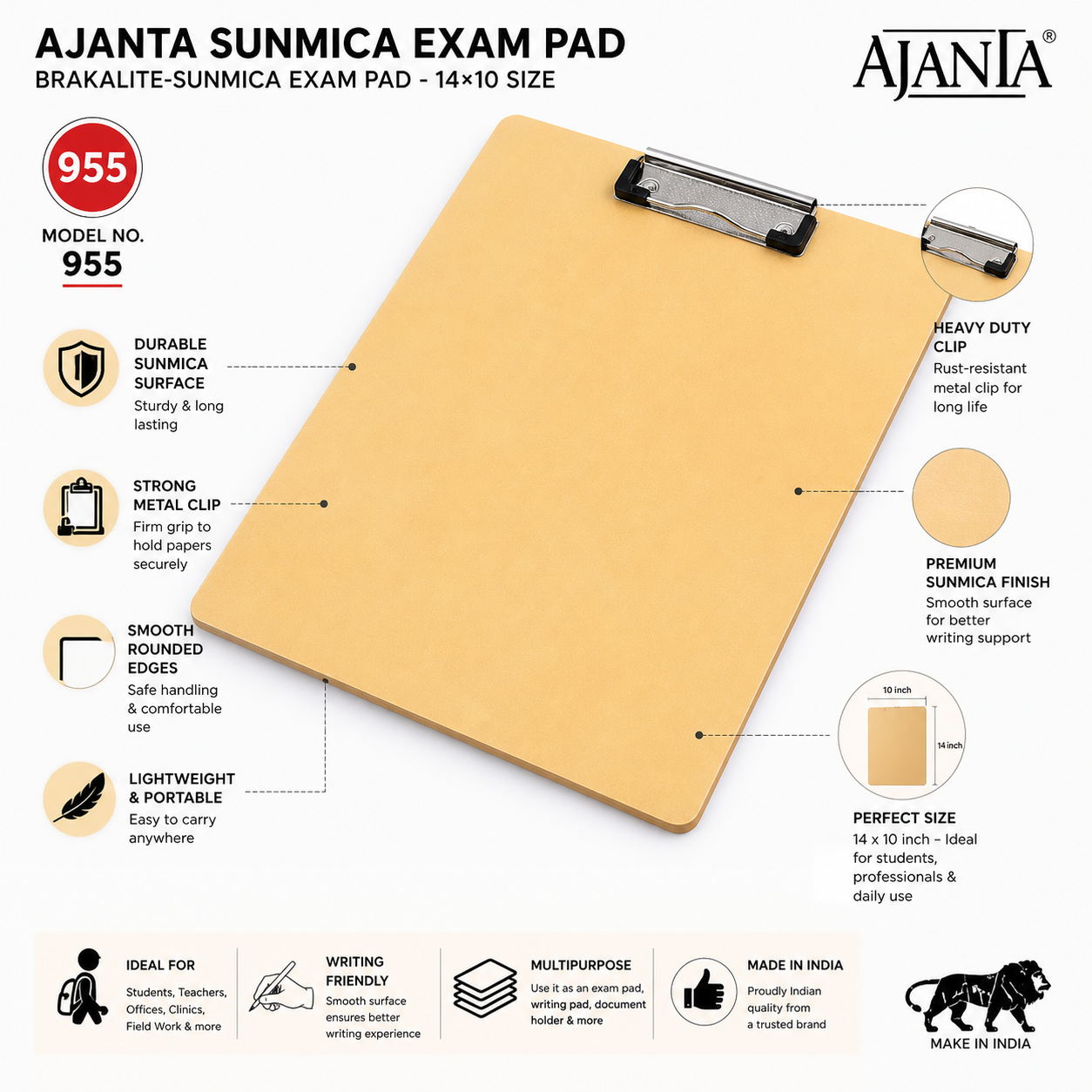 Ajanta Sunmica Exam Board No. 955