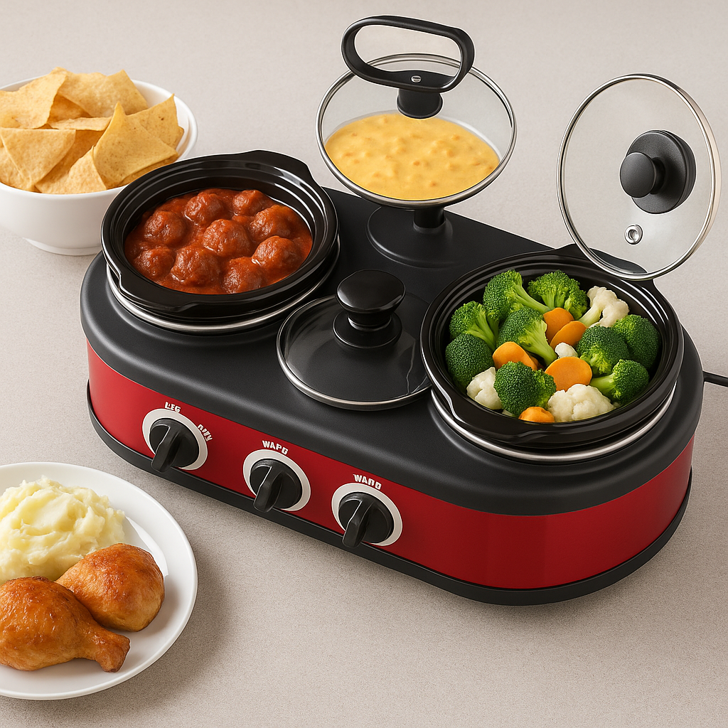 Triple Pot Slow Cooker 3x1.25 Ltr. VTL-6464