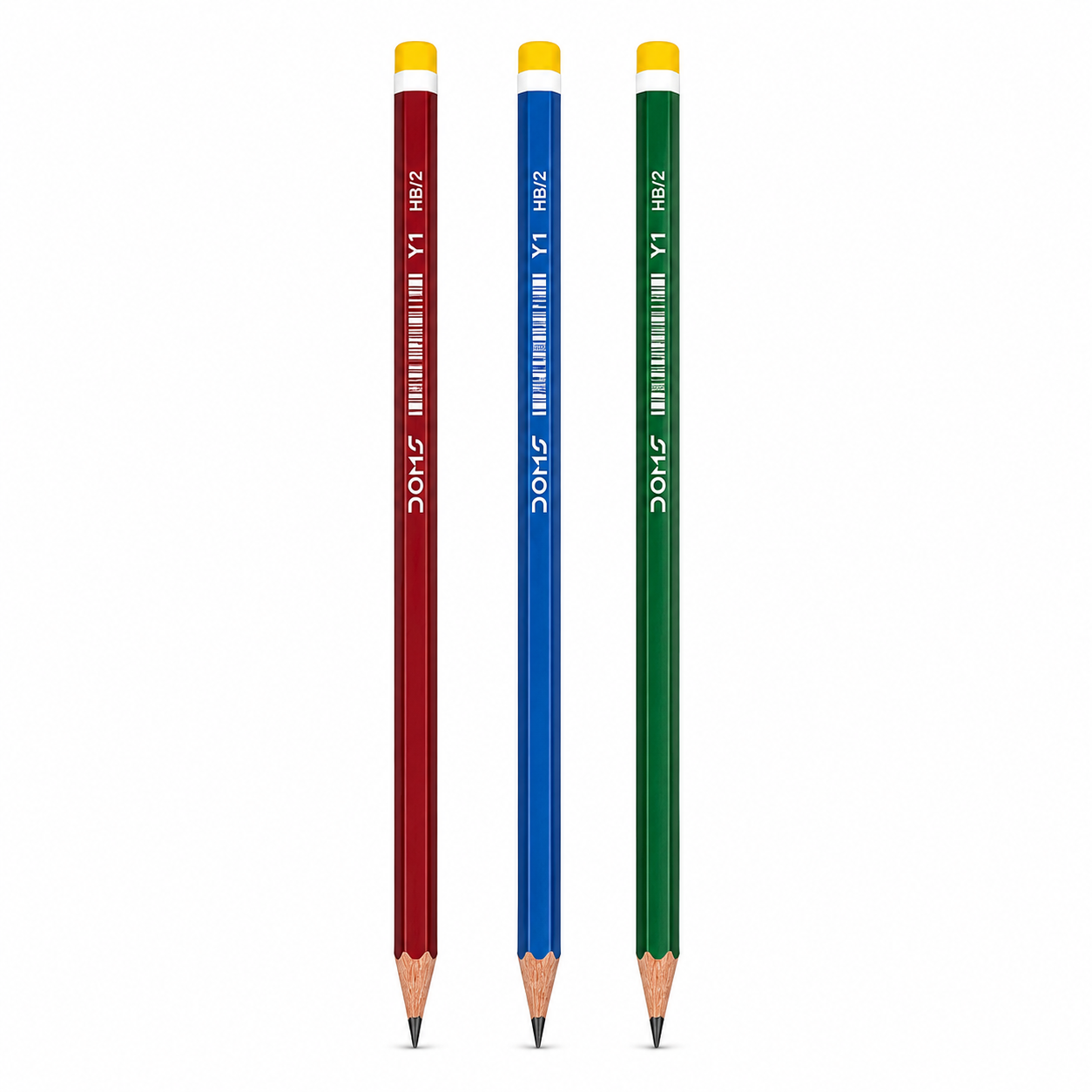 Doms A1 Deep Dark HB Graphite Pencil | Include Eraser & Sharpner | 30 Pencils | Innovative Groove for Perfect Grip | Use for Sketching & Drawing | Pack of 10 Pencils