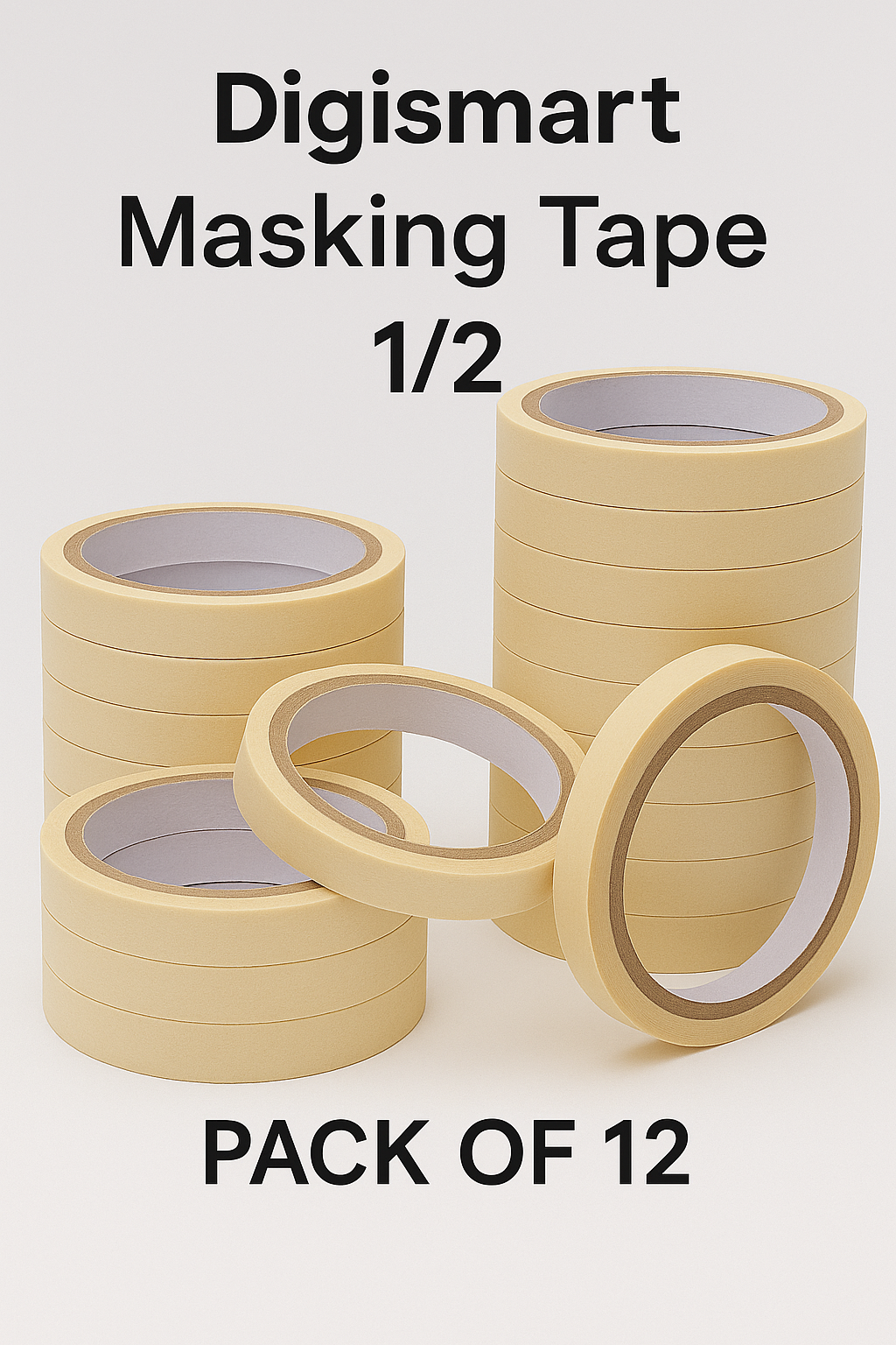 Digismart Masking Tape 1/2' PACK OF 12 Pcs