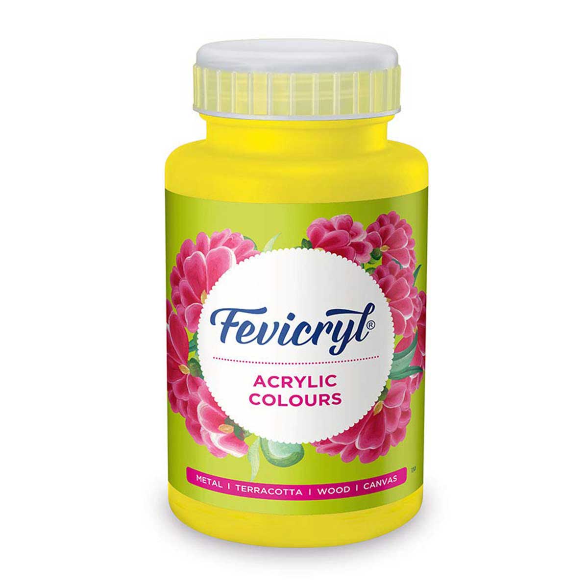 Fevicryl Acrylic Colour, Black Acrylic Paint, 500 ml, Art and Craft Paint, DIY Paint, Rich Pigment, Non-Craking Paint for Canvas, Wood, Leather, Earthenware, Metal.(Available Multiple Colour Shades).