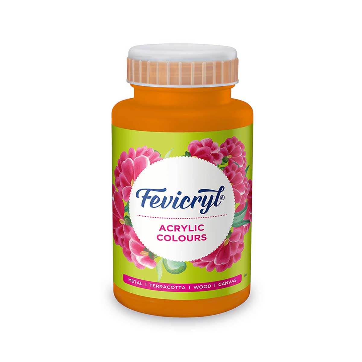 Fevicryl Acrylic Colour, Black Acrylic Paint, 500 ml, Art and Craft Paint, DIY Paint, Rich Pigment, Non-Craking Paint for Canvas, Wood, Leather, Earthenware, Metal.(Available Multiple Colour Shades).