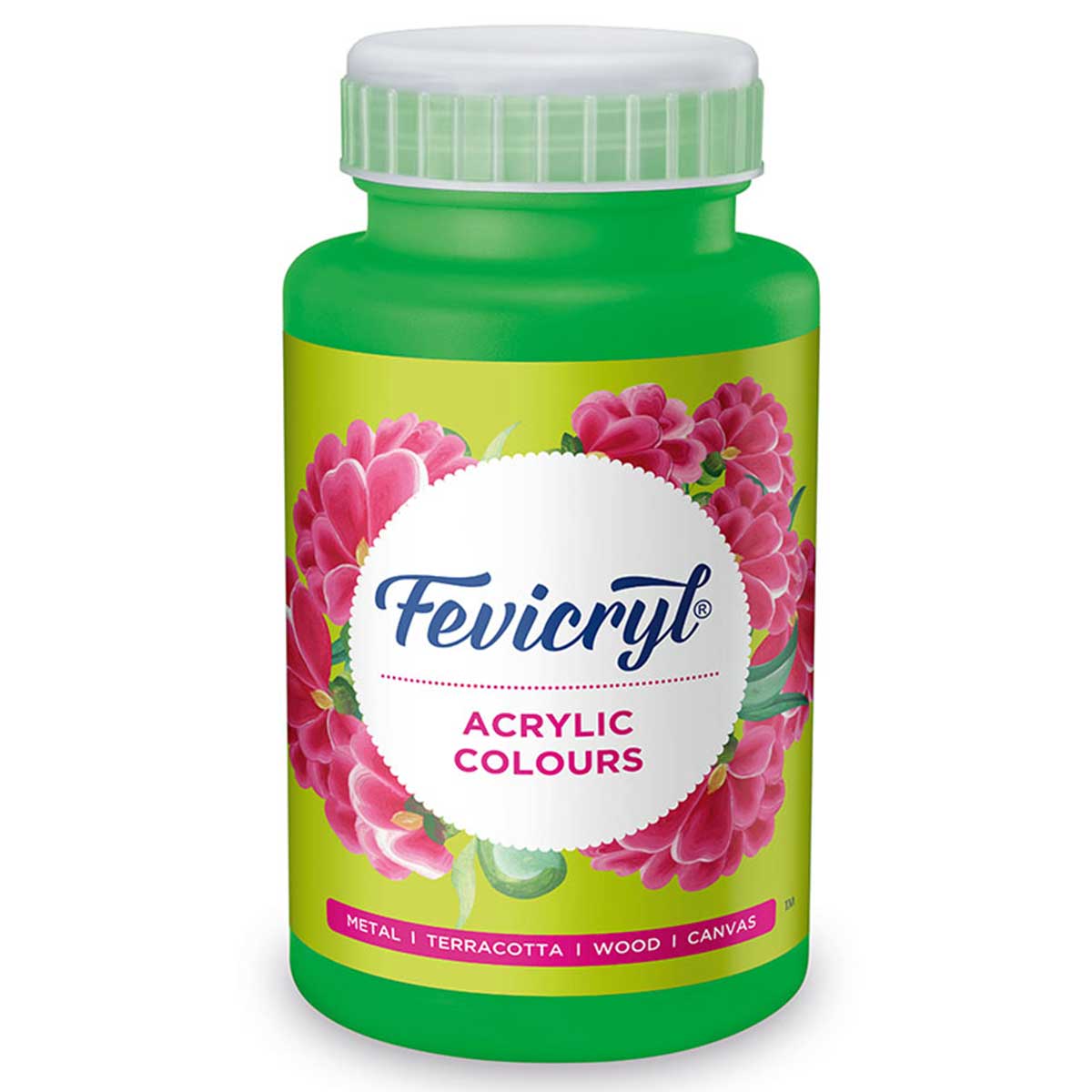 Fevicryl Acrylic Colour, Black Acrylic Paint, 500 ml, Art and Craft Paint, DIY Paint, Rich Pigment, Non-Craking Paint for Canvas, Wood, Leather, Earthenware, Metal.(Available Multiple Colour Shades).