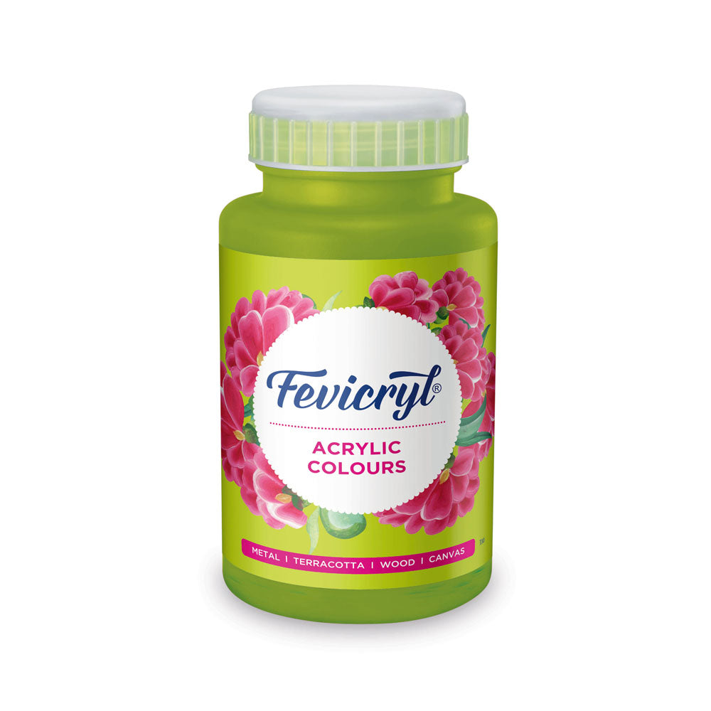 Fevicryl Acrylic Colour, Black Acrylic Paint, 500 ml, Art and Craft Paint, DIY Paint, Rich Pigment, Non-Craking Paint for Canvas, Wood, Leather, Earthenware, Metal.(Available Multiple Colour Shades).