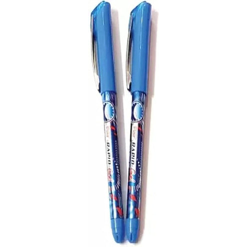 FLAIR Super Smooth Rapid Gel Pen | Tip Size 0.5 mm | Elegant Metal Clip With Soft Rubber Grip | WaterProof Ink For Smudge Free Writing | Ideal for School, Collage & Office | Blue Ink