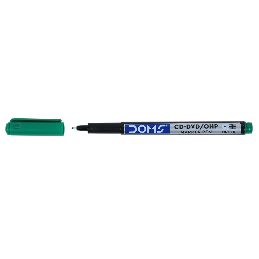 Doms Non-Toxic CD-DVD/OHP Marker Pen (GREEN SET OF 10 PCS)