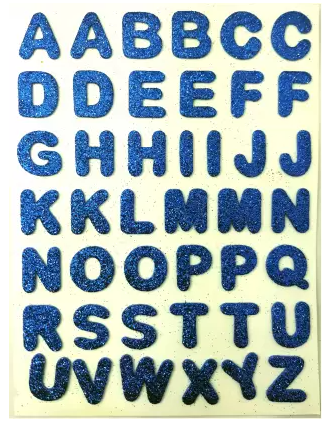 Arts & Crafts Glitter Self Adhesive Foam Puffy Smiley, Alphabet, Flower Stickers for Art & Craft Decoration School Use