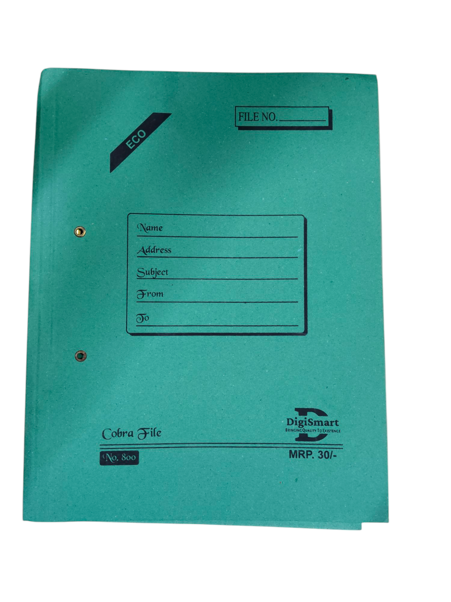 DIGISMART ECO COBRA FILE NO 800 ( 27 KGS BOARD )Spring Cobra Clip File Folder for A4, Legal, Letter Size, Office Document, Certificates, Assignment, Office