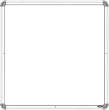 DIGISMART* Brand Board Whiteboard for Office, Home & School Aluminum Frame (Pack of 1) (Non Magnetic) (1x1 Feet)