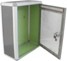 Kebica Metal Frame ABS Suggestion/Donation/Letter/Drop Box (Grey)