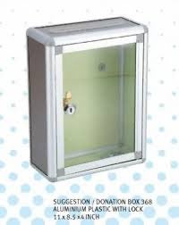 Kebica Metal Frame ABS Suggestion/Donation/Letter/Drop Box (Grey)