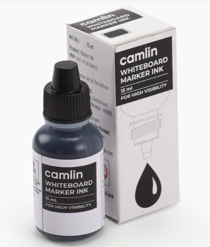 Camlin | Black, Blue, Red, Green | Whiteboard Marker Ink Individual bottle | 15 ml | Shade