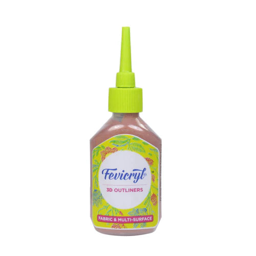 Fevicryl 3D Cone Outliner 20 ml Metallic Bronze,
