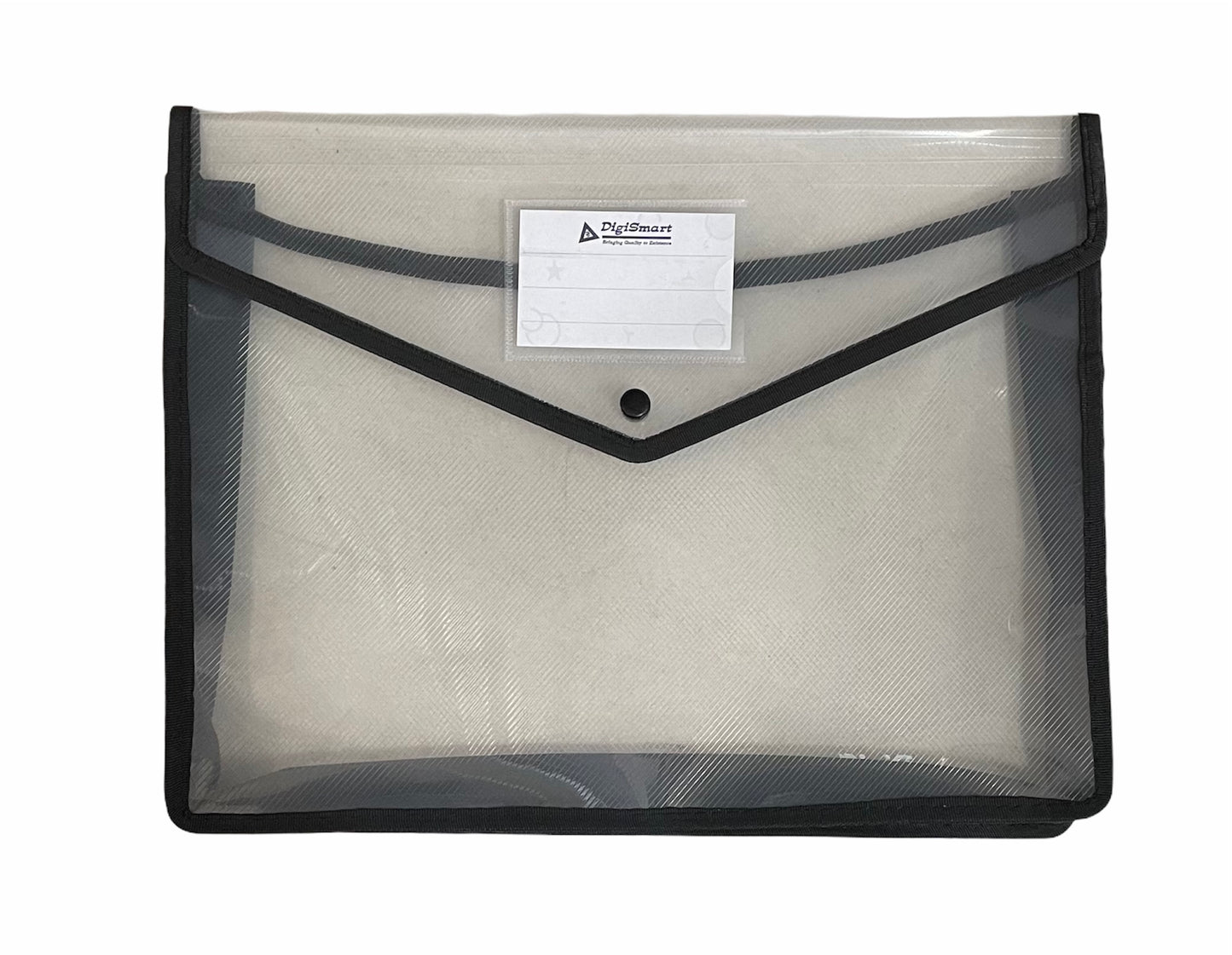 DIGISMART Expanding Gote Cloth Clear Button Bag Ds-480