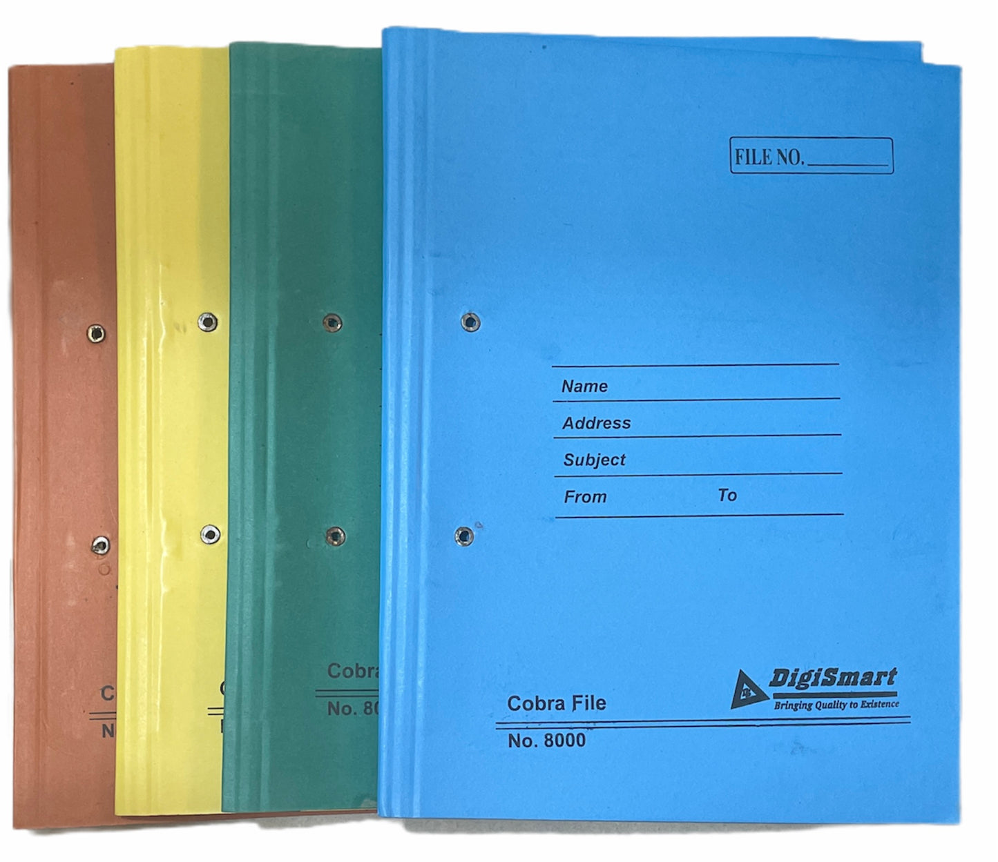 Digismart Cobra File NO. 8000 Multicolor Spring File Board/Cobra Files ( Deluxe Clip and Doule Pasting ) ( 31kg & 27kg Board) for certificates and documents