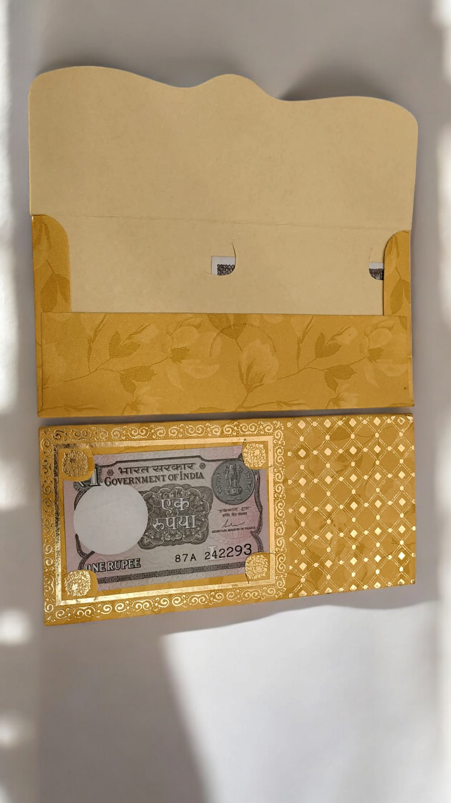 GOLDEN YELLOW ENVELAPE