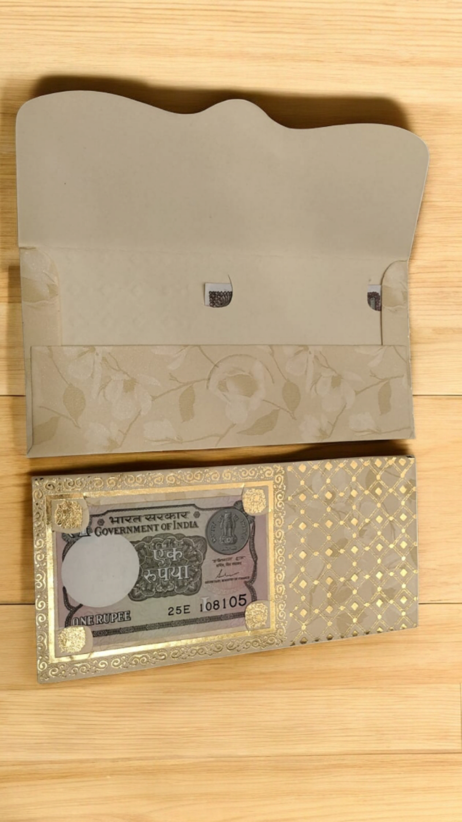 SCOFFCO Shagun Envelope with One Rupees Note, Designers/Money/Gift Envelope/Lifafa for Festival, Marriage, Anniversary & Many Occas pack of 1 sions