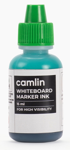 Camlin | Black, Blue, Red, Green | Whiteboard Marker Ink Individual bottle | 15 ml | Shade