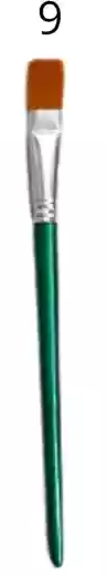 Pidilite Flat Brush (Set of 1, Flat Shape Green)