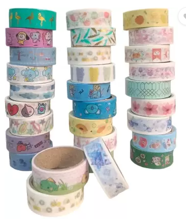Washi Tape Set Starry Printed Decorative Tapes for Arts, DIY Crafts, Bullet Journals, Planners, Scrapbook, Wrapping