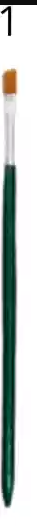 Pidilite Flat Brush (Set of 1, Flat Shape Green)
