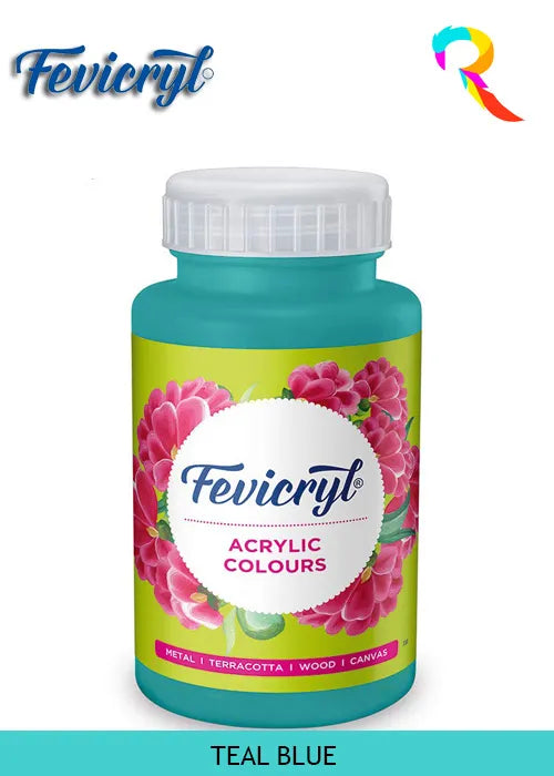 Fevicryl Acrylic Colour, Black Acrylic Paint, 500 ml, Art and Craft Paint, DIY Paint, Rich Pigment, Non-Craking Paint for Canvas, Wood, Leather, Earthenware, Metal.(Available Multiple Colour Shades).