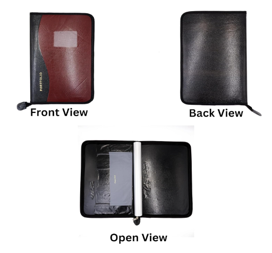 Digismart CB-429 Premium Faux Leather 20 Leaf's Label Pocket Document Holder Zipper Portfolio Organiser for Corporate Meetings, Conferences, Seminars, Presentations, Interviews