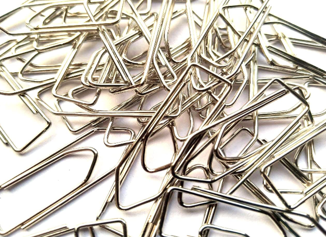 DIGISMART Metal Paper Clip, Gem Clip, Paper U Clip, Metal Steel Clip For Paper Arrangement in Office and School Project, 35 mm