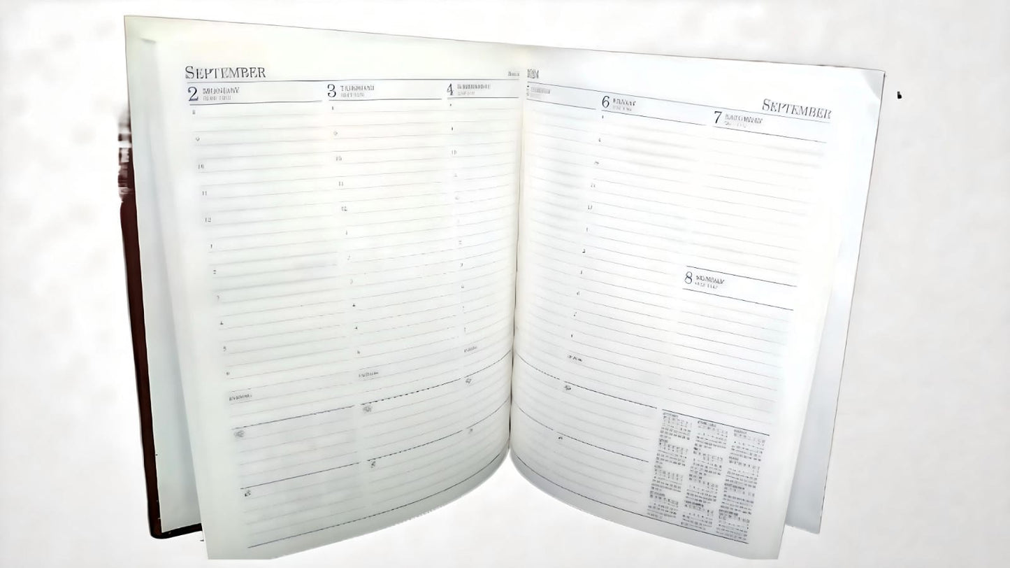 DIGISMART 2024 2 PUC Executive Planner Diary - Vegan Leather - A4 Size - Brown, 2 PUC_Brown