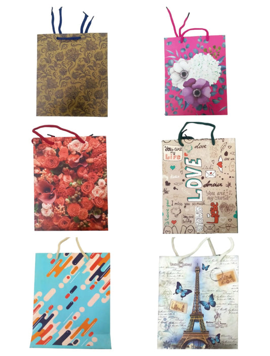 DIGISMART Paper Carry Bag (Multicolor) Paper Bag small | Gift Bags For Return Gifts |Packing Box | Paper Gift Bag | Birthday Anniversary etc. All Occasion Gift Bag
