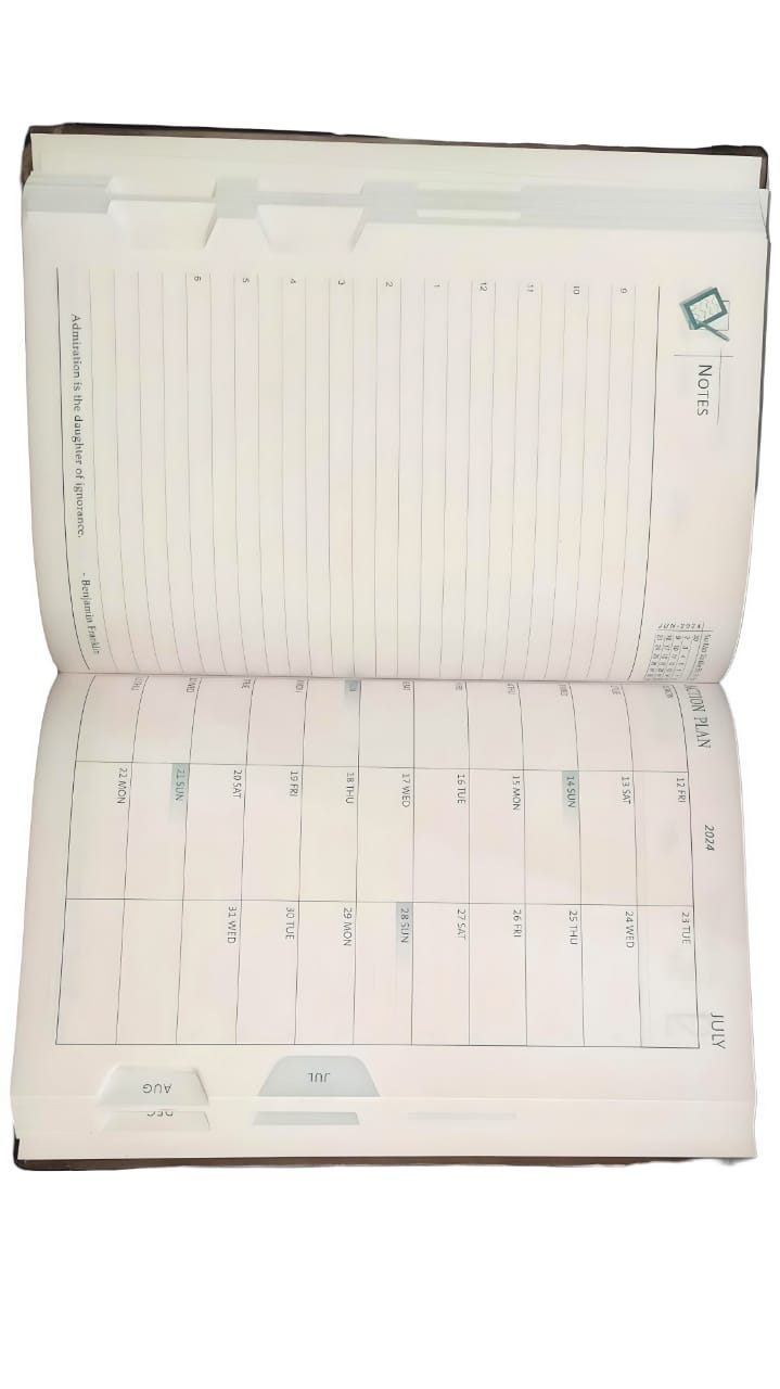 Digismart* PU Leather Hardbound Pocket Notebook Diary For Office Personal Daily Planner Notebook Pocket Diary, 192 Pages (Black)