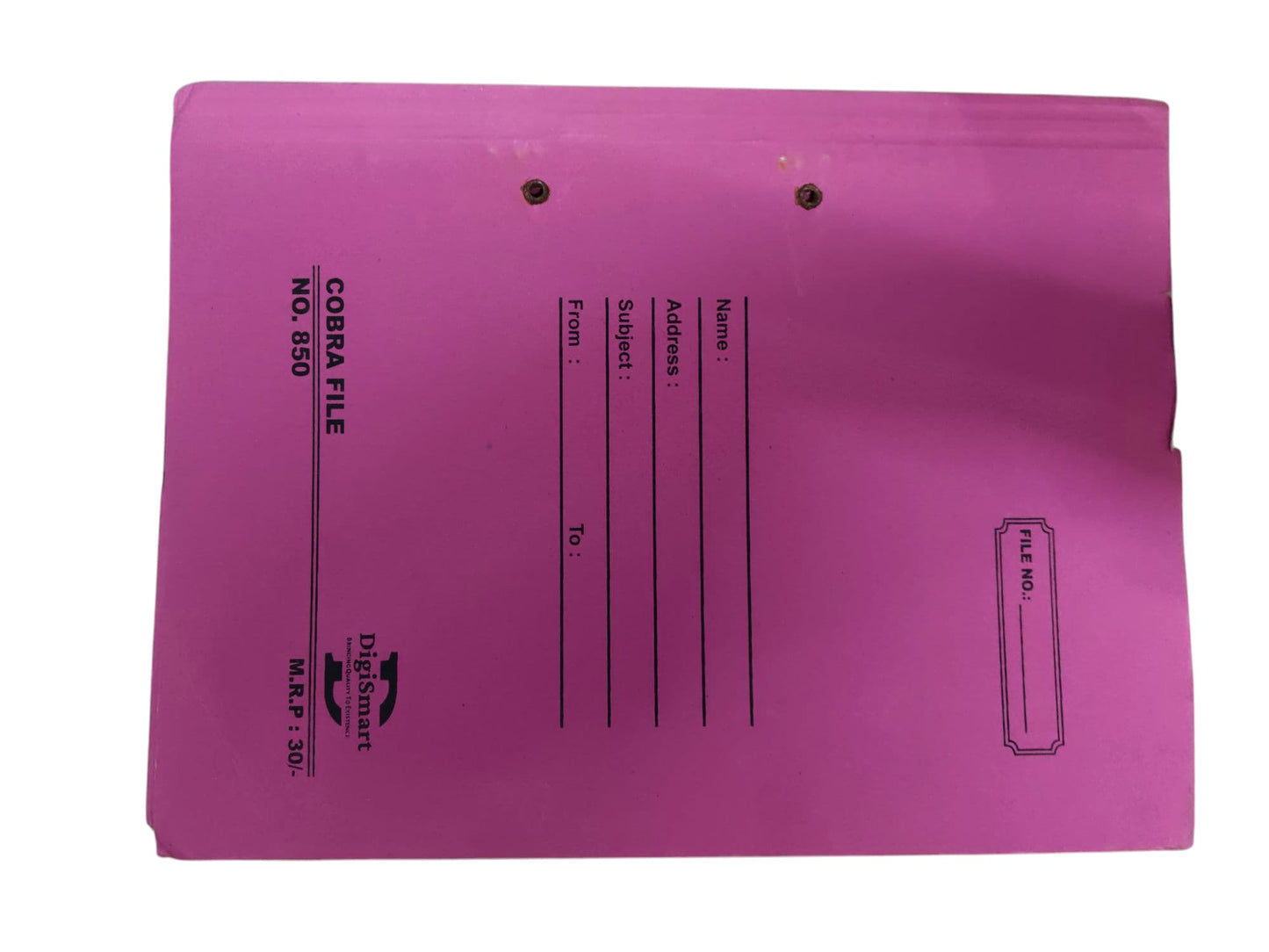 DIGISMART COBRA FILE NO 850 ( 23 KGS BOARD ) PO1 Spring Cobra Clip File Folder for A4, Legal, Letter Size, Office Document, Certificates, Assignment, Office, School and Colleges