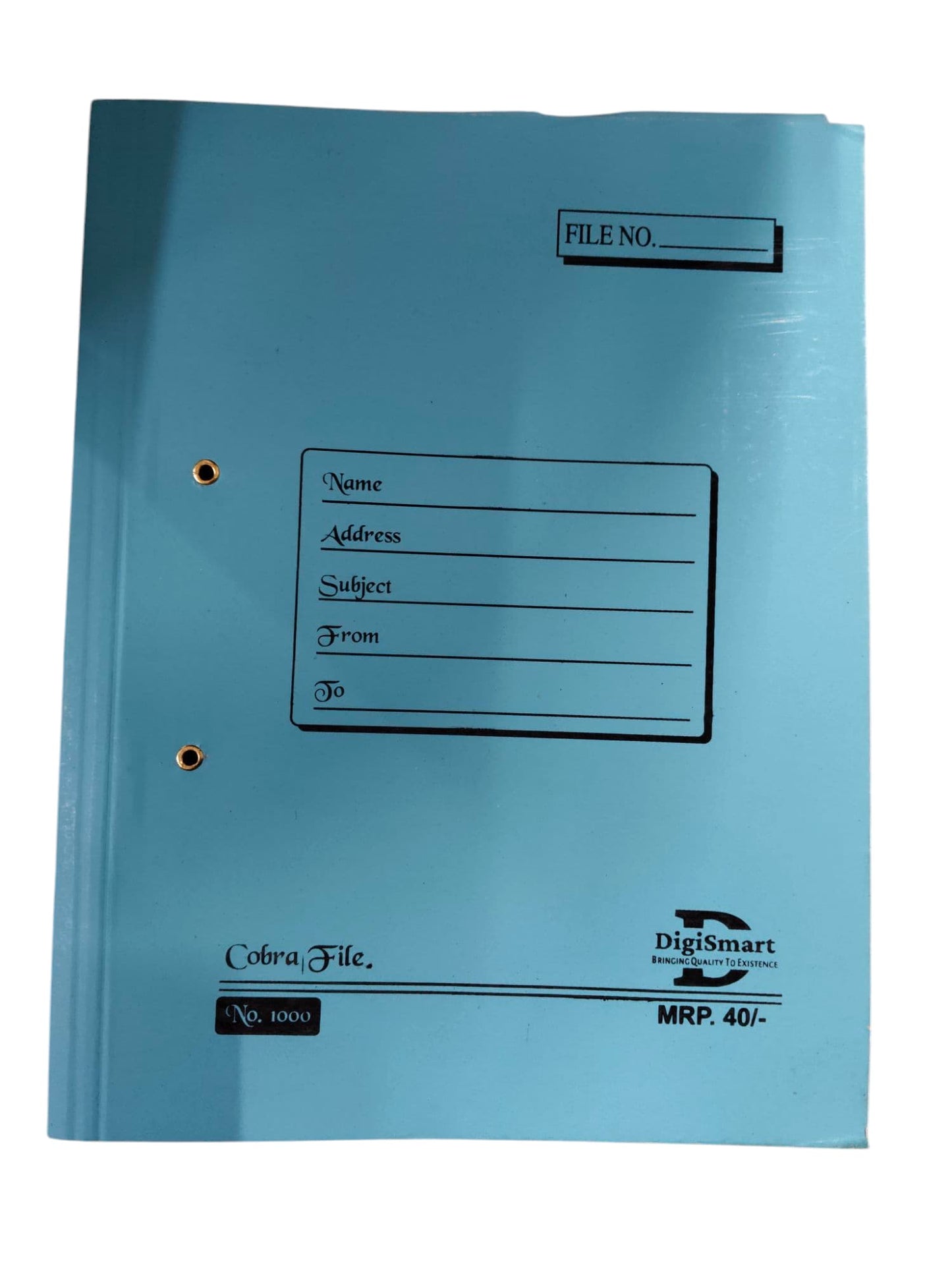 DIGISMART COBRA FILE NO 1000 ( 27 KGS BOARD ) Spring Cobra Clip File Folder for A4, Legal, Letter Size, Office Document, Certificates, Assignment, Office, School and Colleges