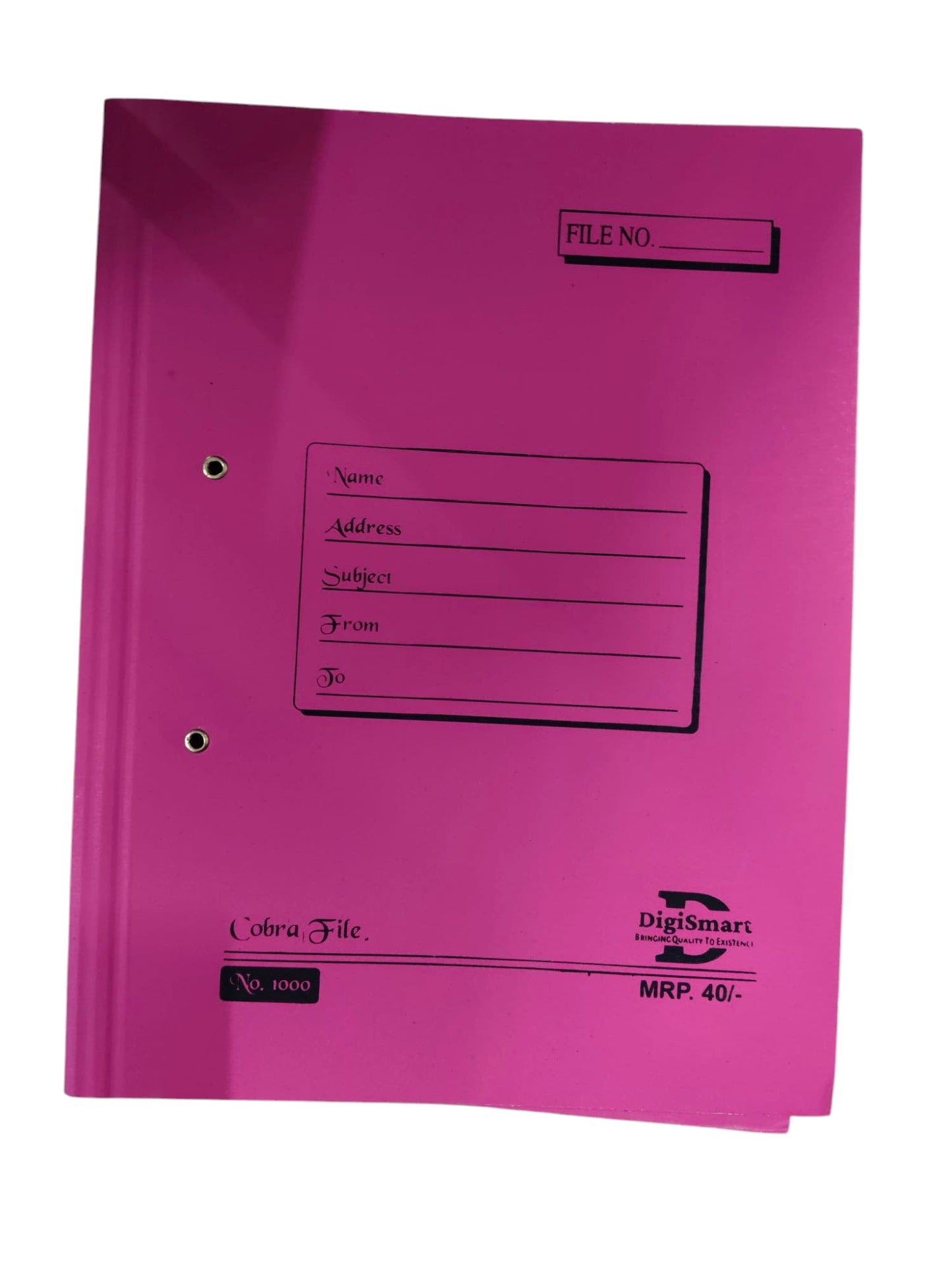 DIGISMART COBRA FILE NO 1000 ( 27 KGS BOARD ) Spring Cobra Clip File Folder for A4, Legal, Letter Size, Office Document, Certificates, Assignment, Office, School and Colleges