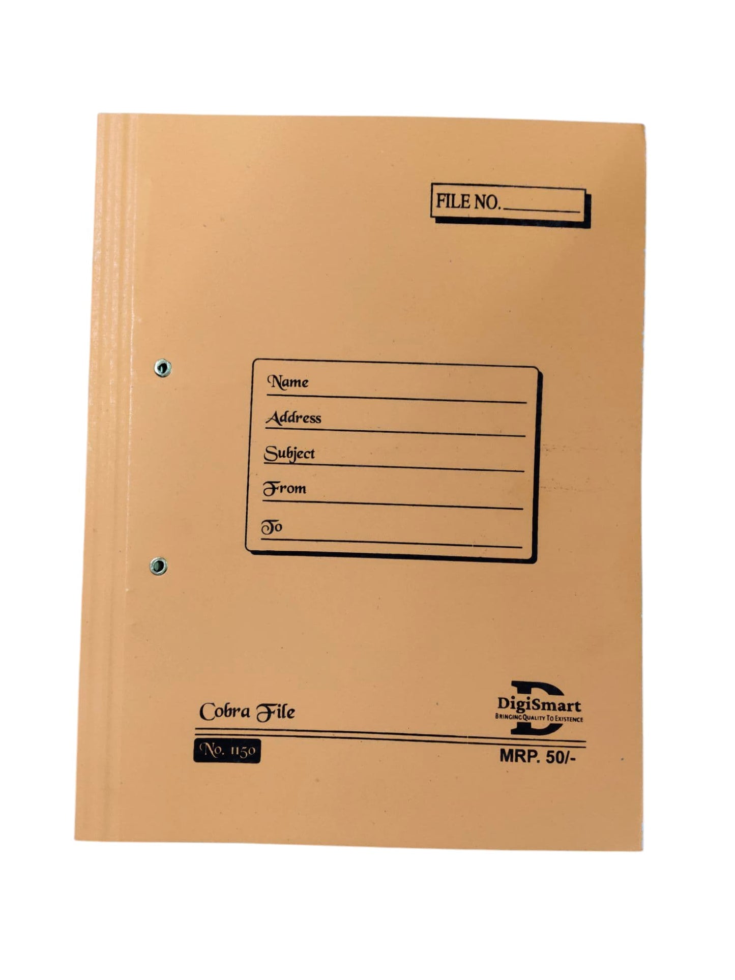 DIGISMART COBRA FILE NO 1150 ( 31 KGS BOARD ) PO1  Spring Cobra Clip File Folder for A4, Legal, Letter Size, Office Document, Certificates, Assignment, Office, School and Colleges - Superior 540 GSM Cardboard (24)