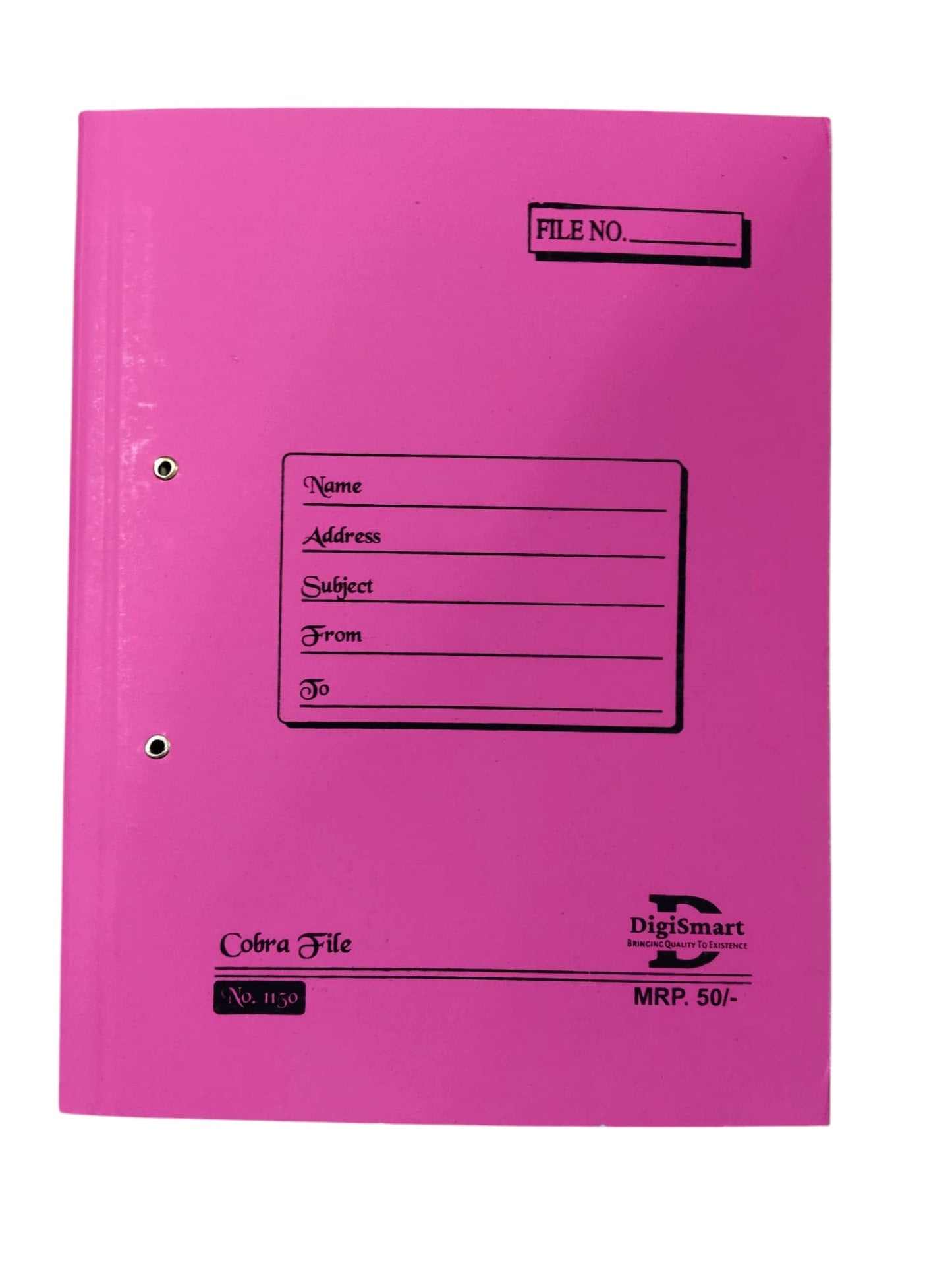 DIGISMART COBRA FILE NO 1150 ( 31 KGS BOARD ) PO1  Spring Cobra Clip File Folder for A4, Legal, Letter Size, Office Document, Certificates, Assignment, Office, School and Colleges - Superior 540 GSM Cardboard (24)