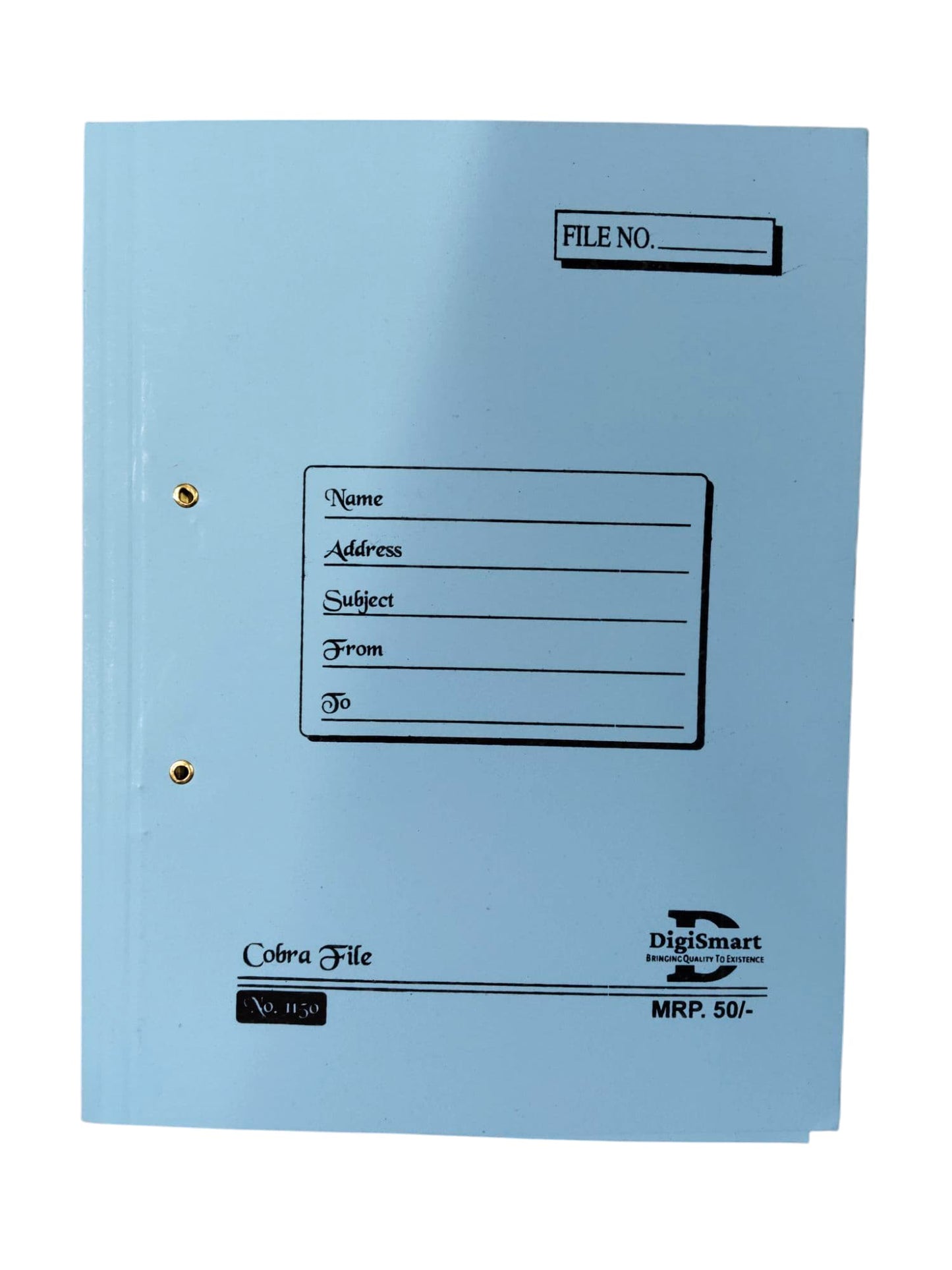 DIGISMART COBRA FILE NO 1150 ( 31 KGS BOARD ) PO1  Spring Cobra Clip File Folder for A4, Legal, Letter Size, Office Document, Certificates, Assignment, Office, School and Colleges - Superior 540 GSM Cardboard (24)