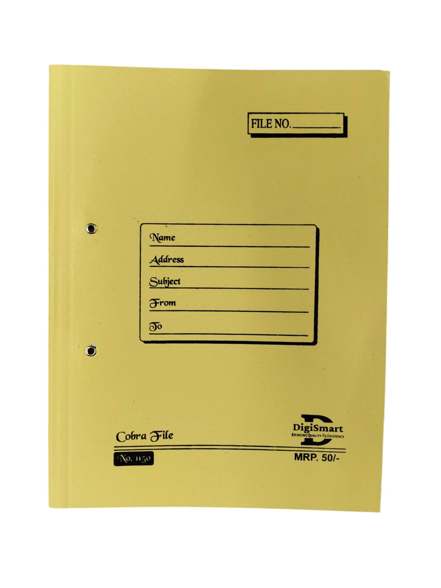 DIGISMART COBRA FILE NO 1150 ( 31 KGS BOARD ) PO1  Spring Cobra Clip File Folder for A4, Legal, Letter Size, Office Document, Certificates, Assignment, Office, School and Colleges - Superior 540 GSM Cardboard (24)