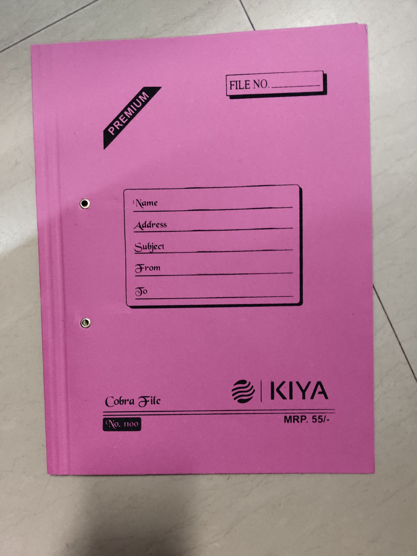 KIYA COBRA FILE NO 1100 ( 17 KGS BOARD )PO400 Spring Cobra Clip File Folder for A4, Legal, Letter Size, Office Document, Certificates, Assignment, Office, School and Colleges - Superior