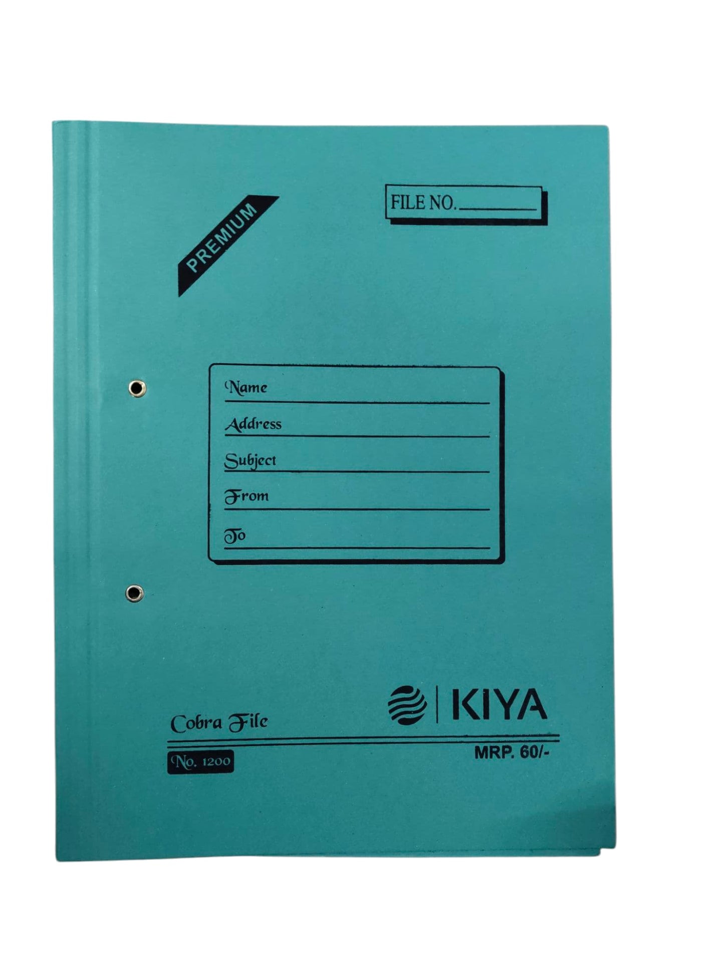 KIYA COBRA FILE NO 1200 ( 23 KGS BOARD ) PO1 Spring Cobra Clip File Folder for A4, Legal, Letter Size, Office Document, Certificates, Assignment, Office, School and Colleges