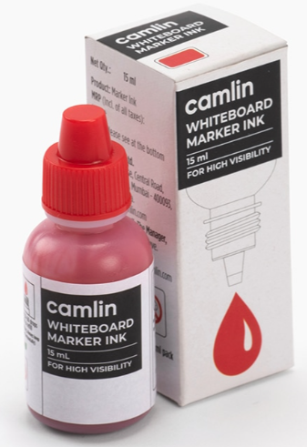 Camlin | Black, Blue, Red, Green | Whiteboard Marker Ink Individual bottle | 15 ml | Shade