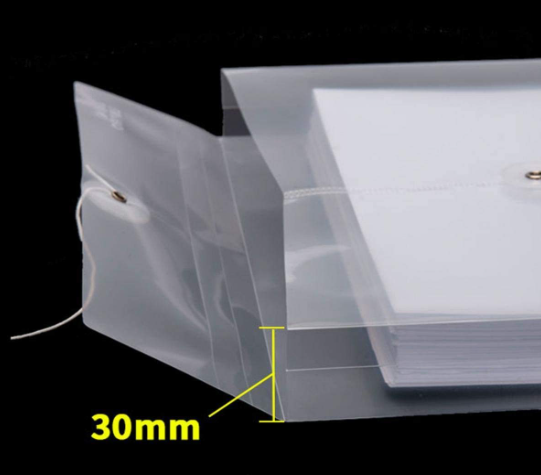 DIGISMART* 12 Pack A4/Legal Top Opening Document File Bag, Transparent Envelope Holder Storage Case, Snap Button Organizer, My Clear Plastic Container