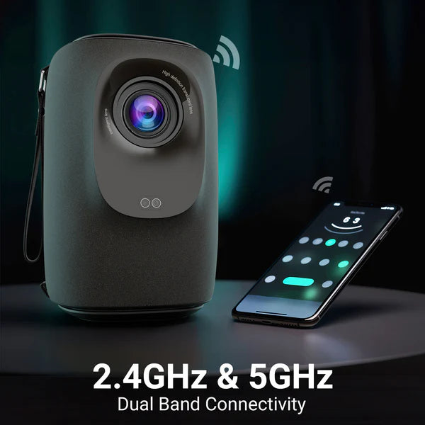 ZEBRONICS PIXAPLAY 24, Smart LED Vertical Projector, 4000 Lumens, 1080p Support, 160" Screen Size, Auto Focus