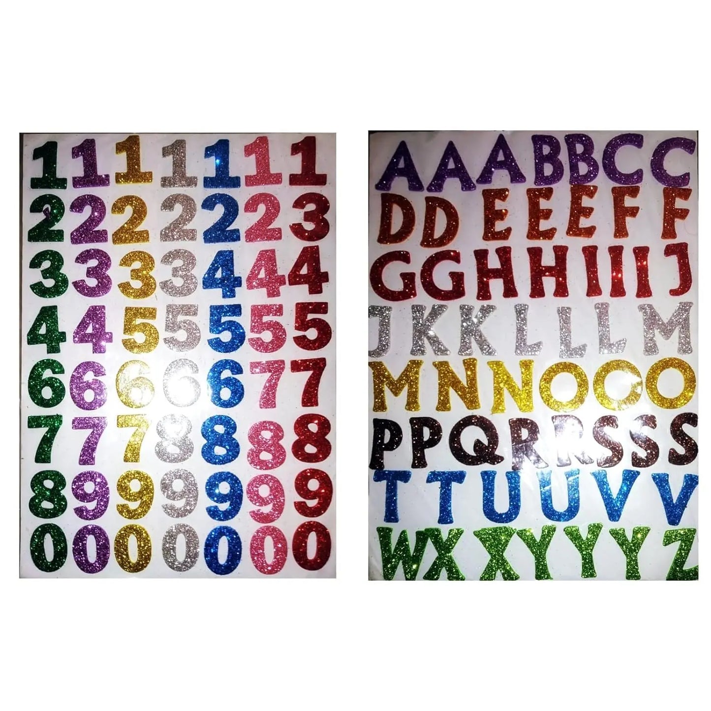 Art & Craft Glitter Foam Alphabet Letter Stickers A-Z and Number Letter Stickers 1-10 Stickers 3D Scrapbook Stickers for Kids Creative Toys DIY Scrapbooking Card Making Accessories - Image #2