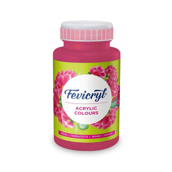 Fevicryl Acrylic Colour, Black Acrylic Paint, 500 ml, Art and Craft Paint, DIY Paint, Rich Pigment, Non-Craking Paint for Canvas, Wood, Leather, Earthenware, Metal.(Available Multiple Colour Shades).