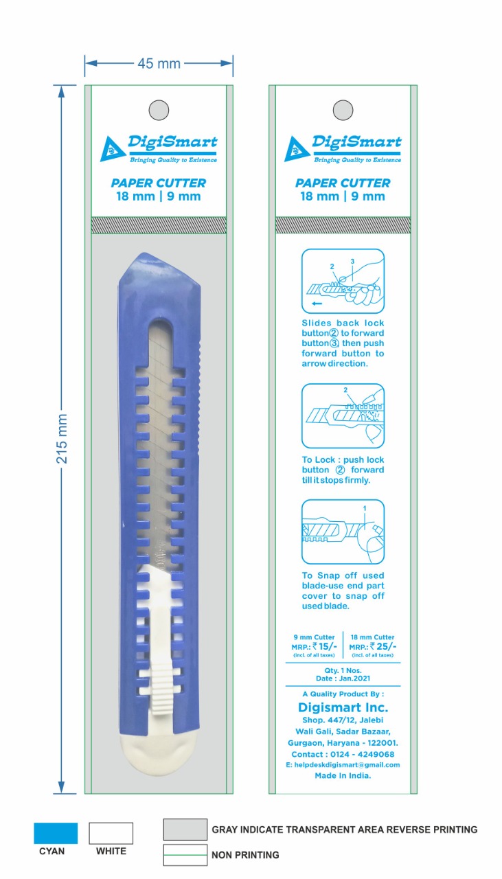 DIGISMART* Sticker and Paper Cutter 18 mm Big